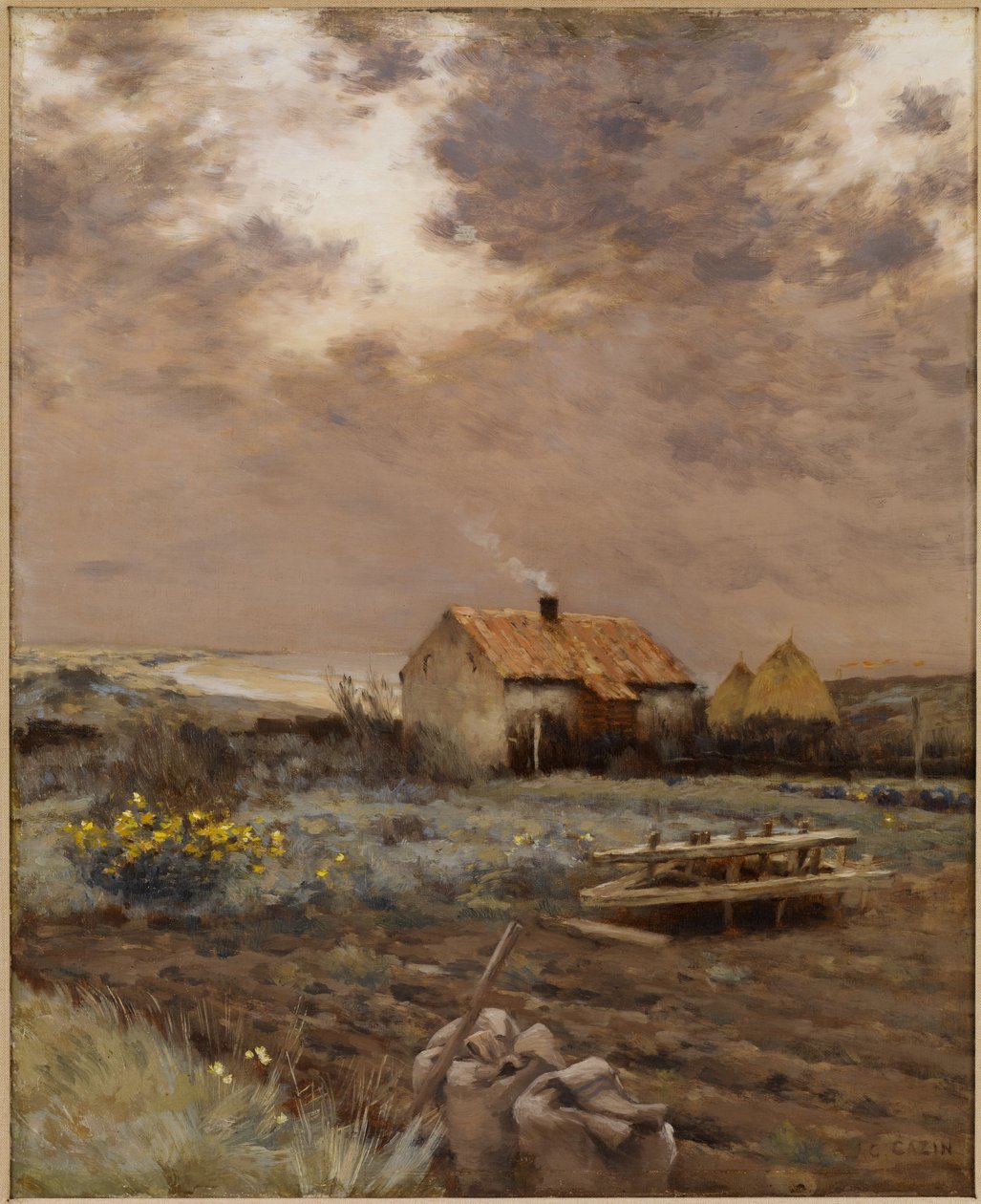 Landschap, ca. 1880 door Jean Charles Cazin
