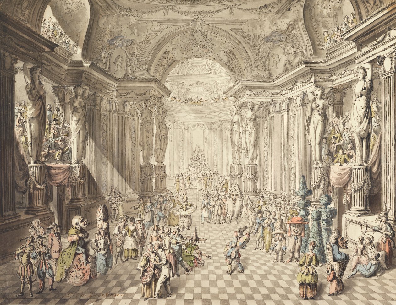 Een Maskerade door Charles de la Fosse