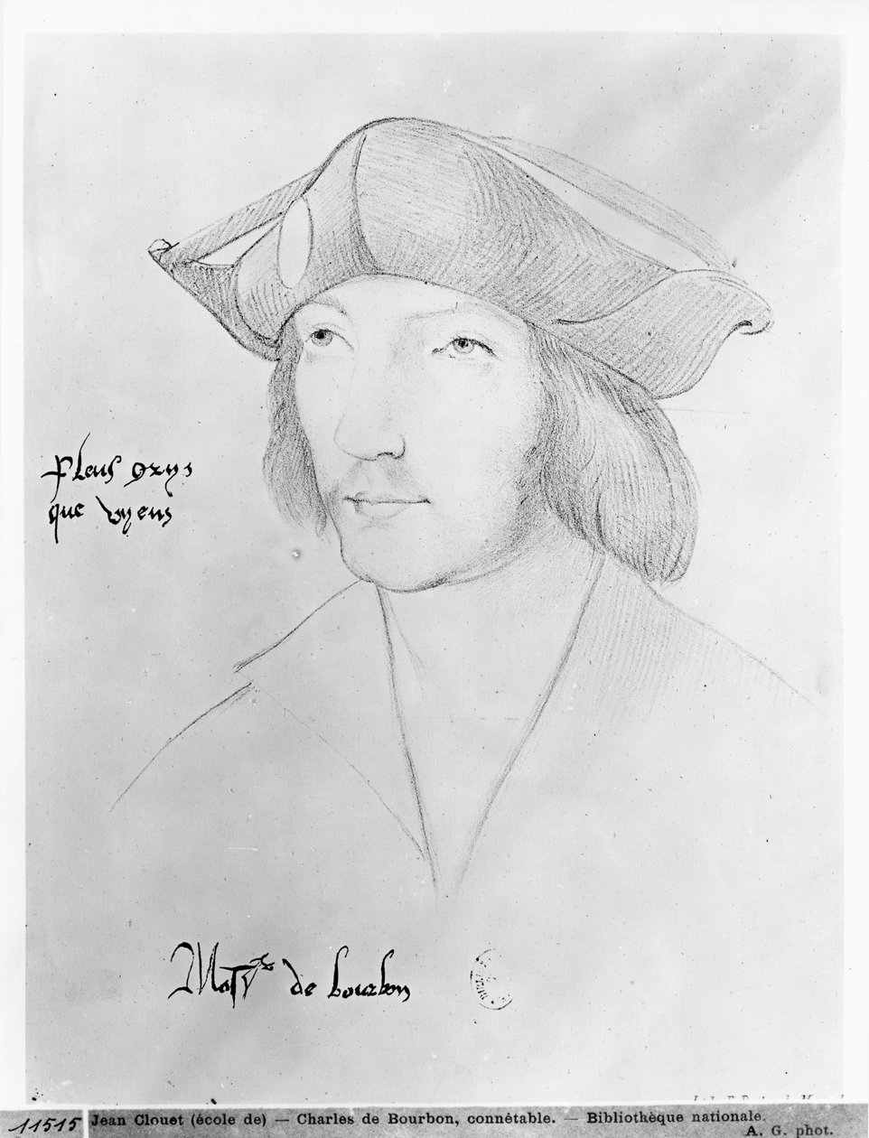 Charles de Bourbon (1490-1527) door Jean Clouet
