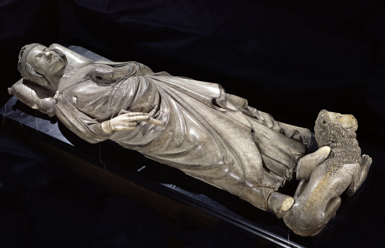 Graf van Philippe III (1245-85) de Stoute (marmer) door Jean D