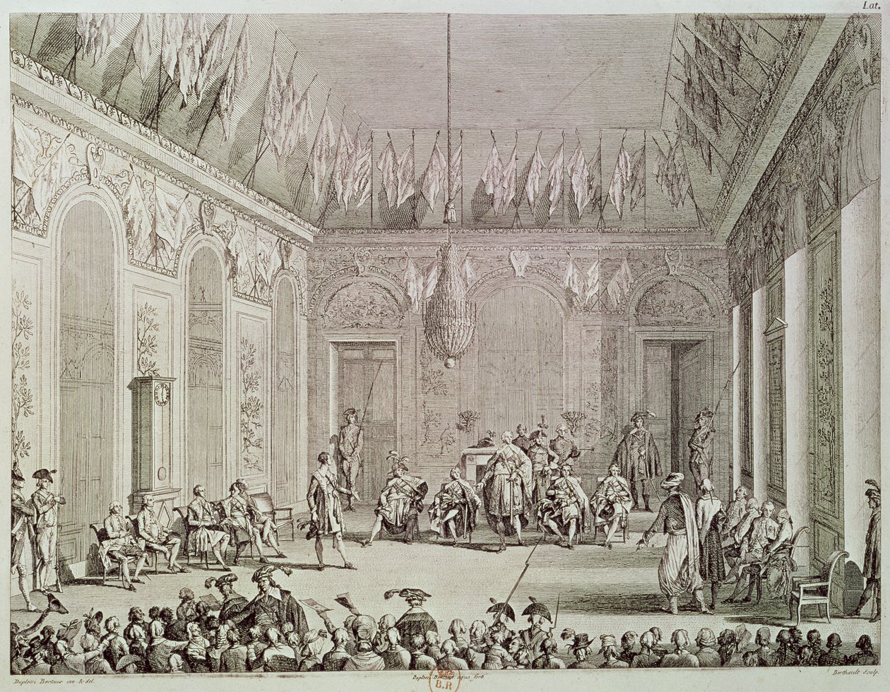 De formele audiëntie van het Directoire, 30e Brumaire An IV (20 november 1795), gegraveerd door Pierre Gabriel Berthault door Jean Duplessi Bertaux
