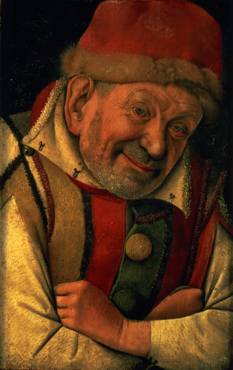 Gonella, de hofnar van Ferrara, c.1445 (paneel) door Jean Fouquet