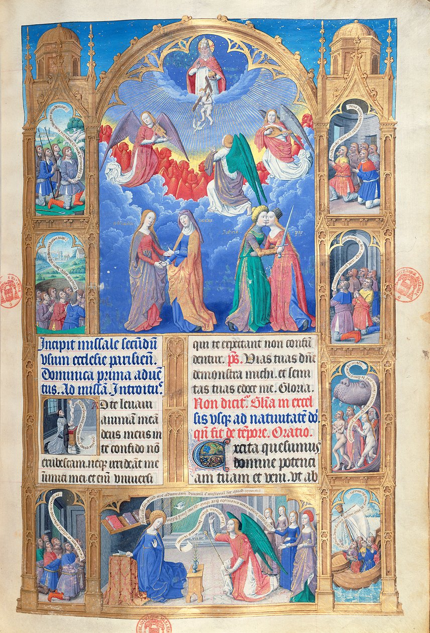 Ms 412 Openingspagina uit het Missel de Paris, c.1475 door Jean Fouquet