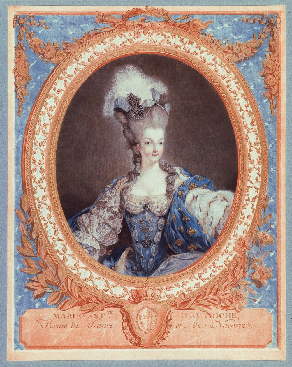 Marie Antoinette, Koningin van Frankrijk en Navarra door Jean Francois Janinet
