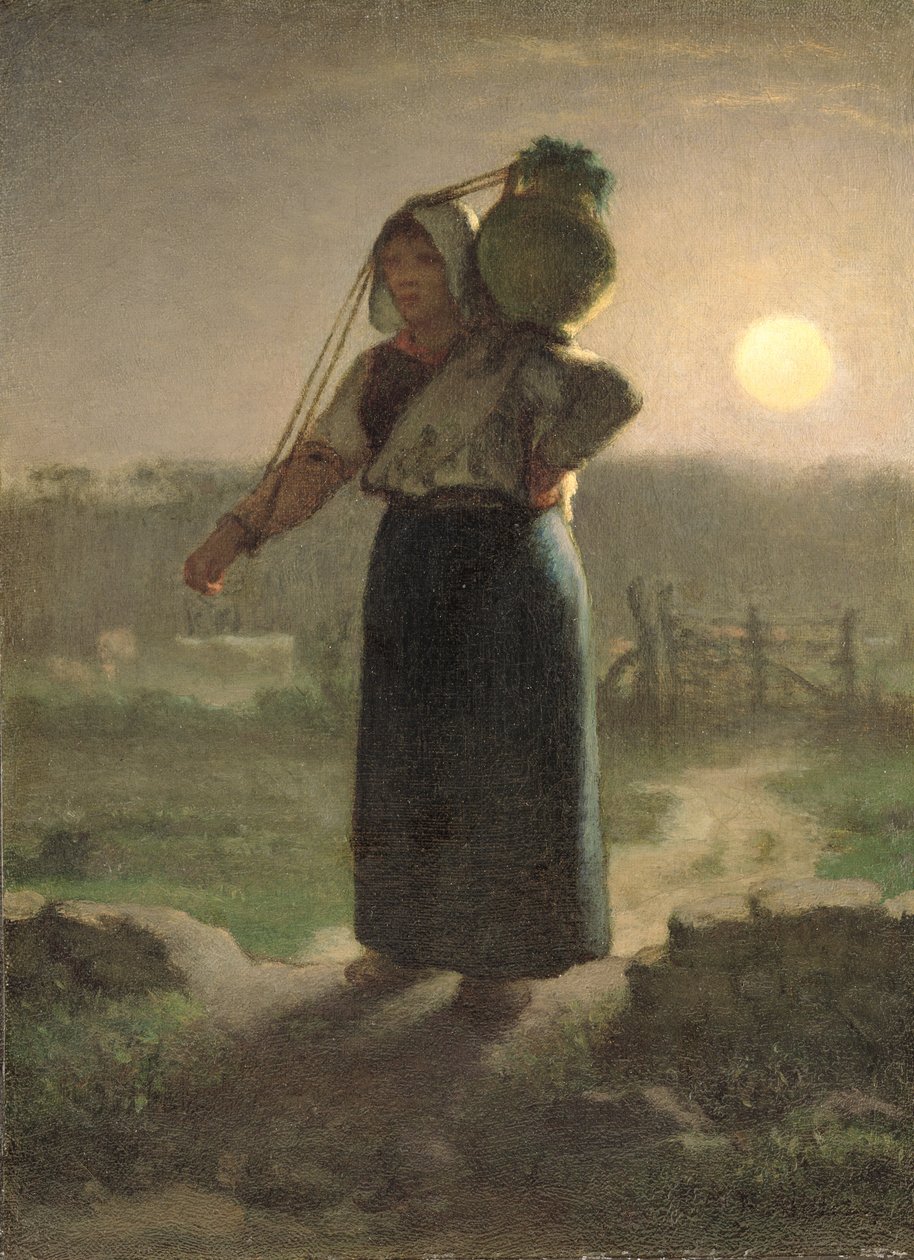 Een Melkmeisje, c.1853 door Jean Francois Millet