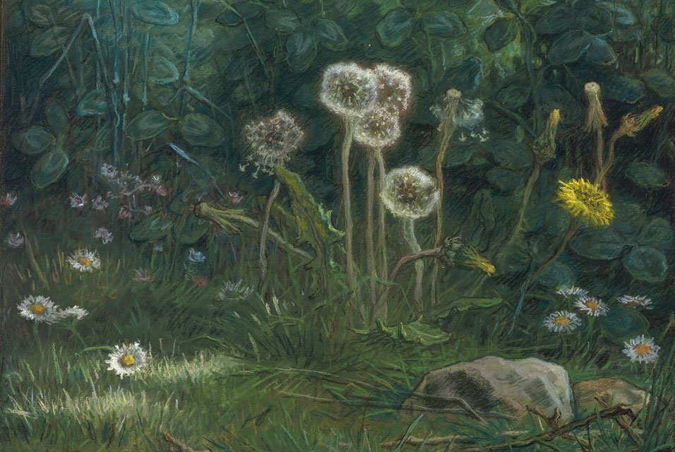 Paardenbloemen door Jean Francois Millet