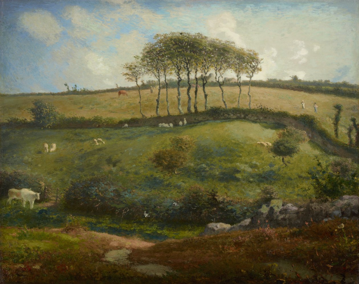 Weide bij Cherbourg (Normandië) door Jean Francois Millet