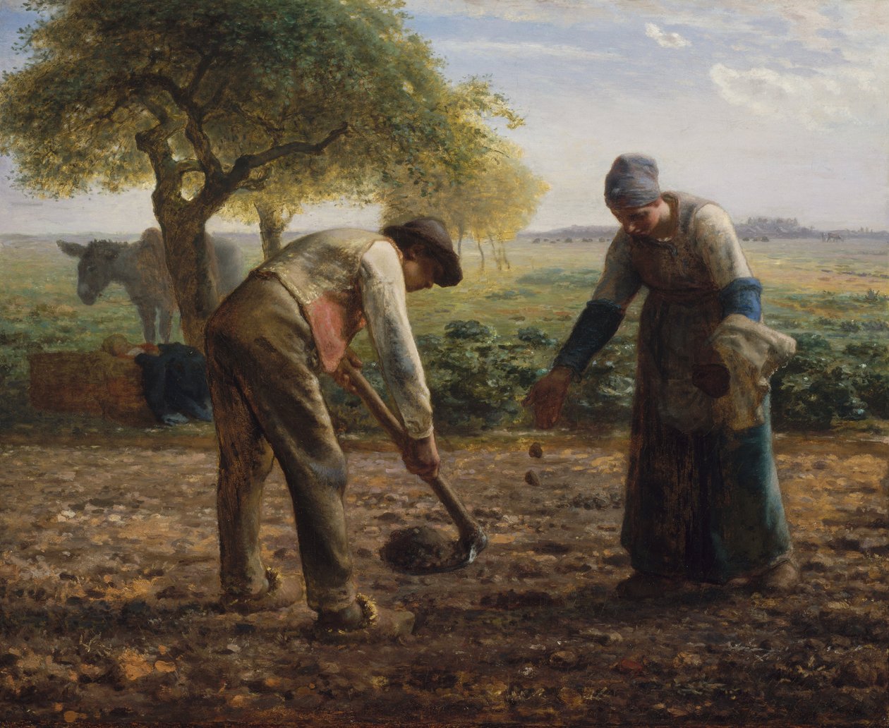 Aardappelplanters door Jean Francois Millet