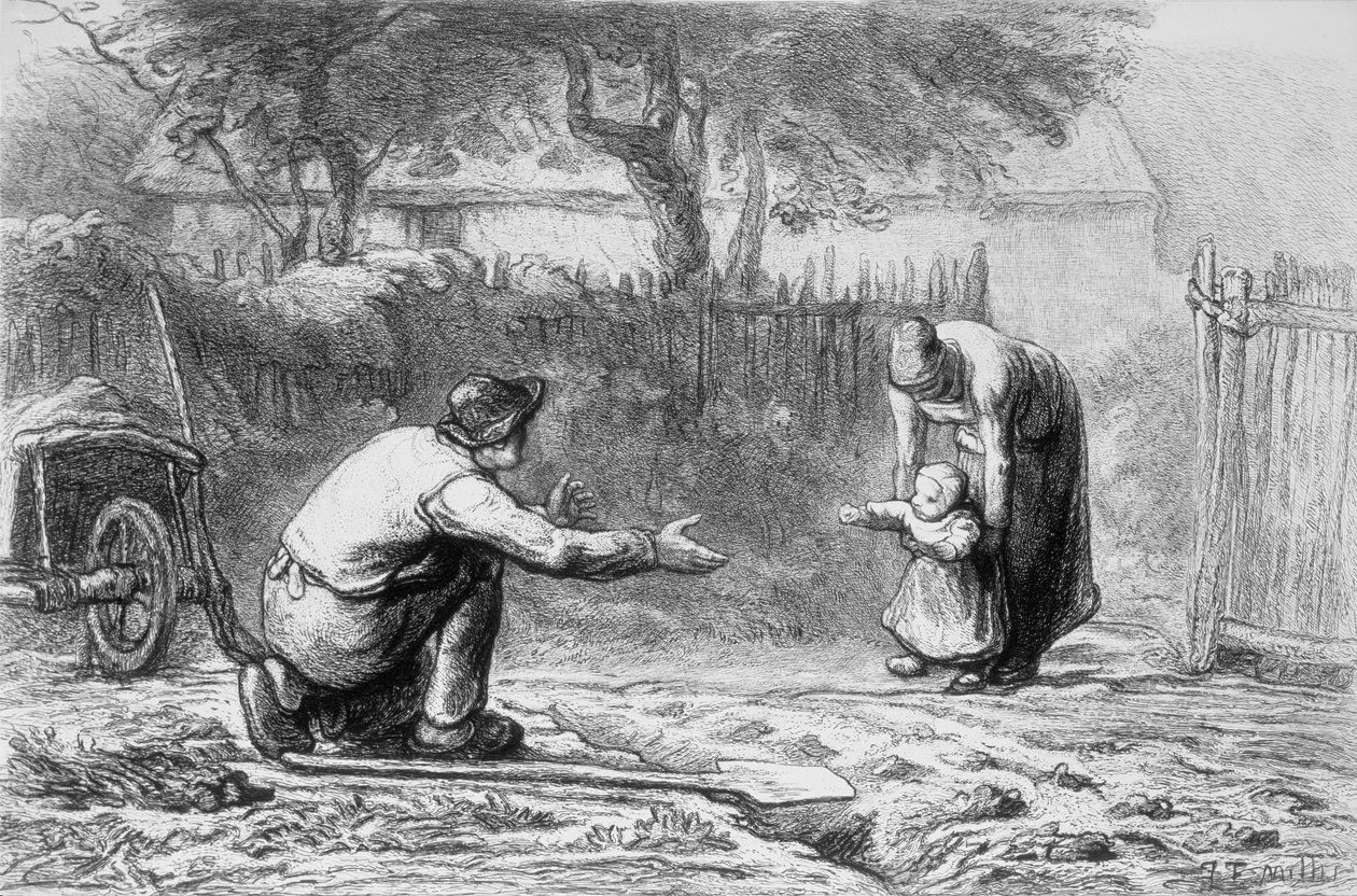 De Eerste Stappen door Jean Francois Millet