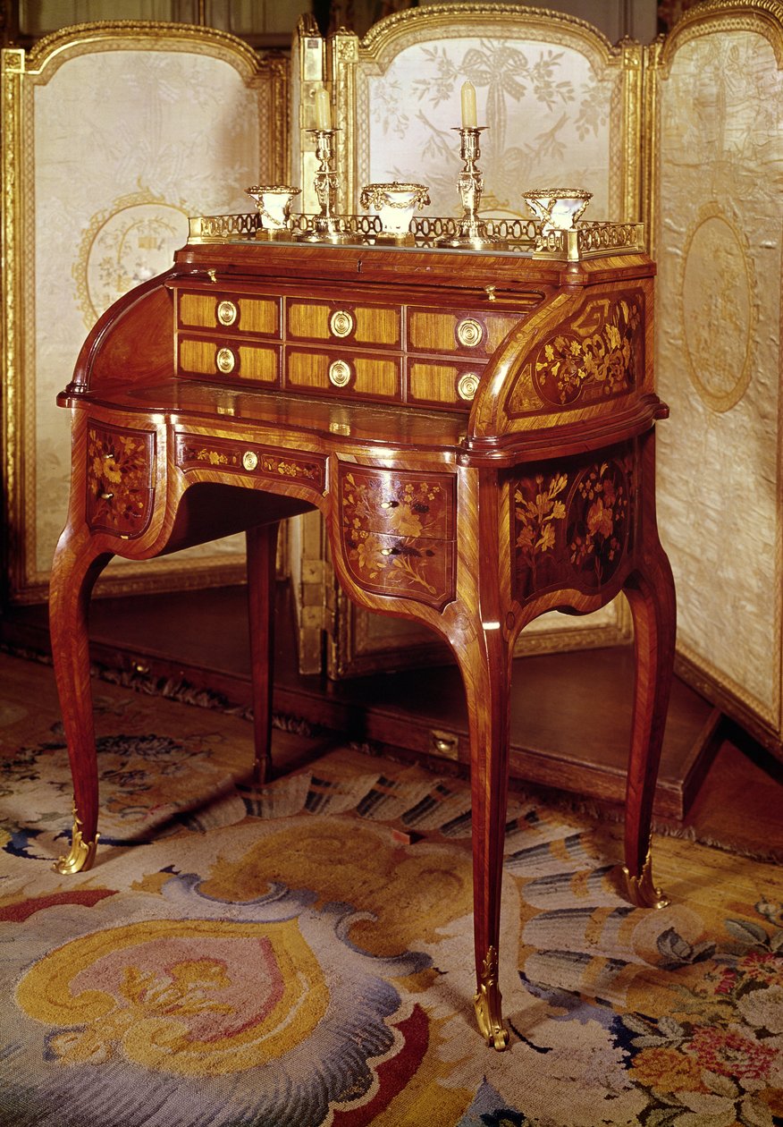 Louis XV Schrijftafel (hout) door Jean Francois Oeben