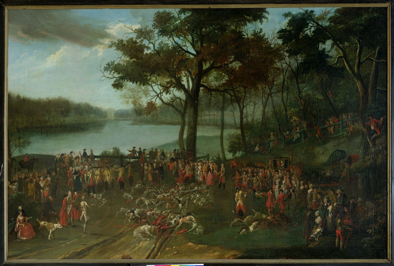 De steengroeve bij de Etangs de Commelles in 1771 door Jean Francois Perdrix