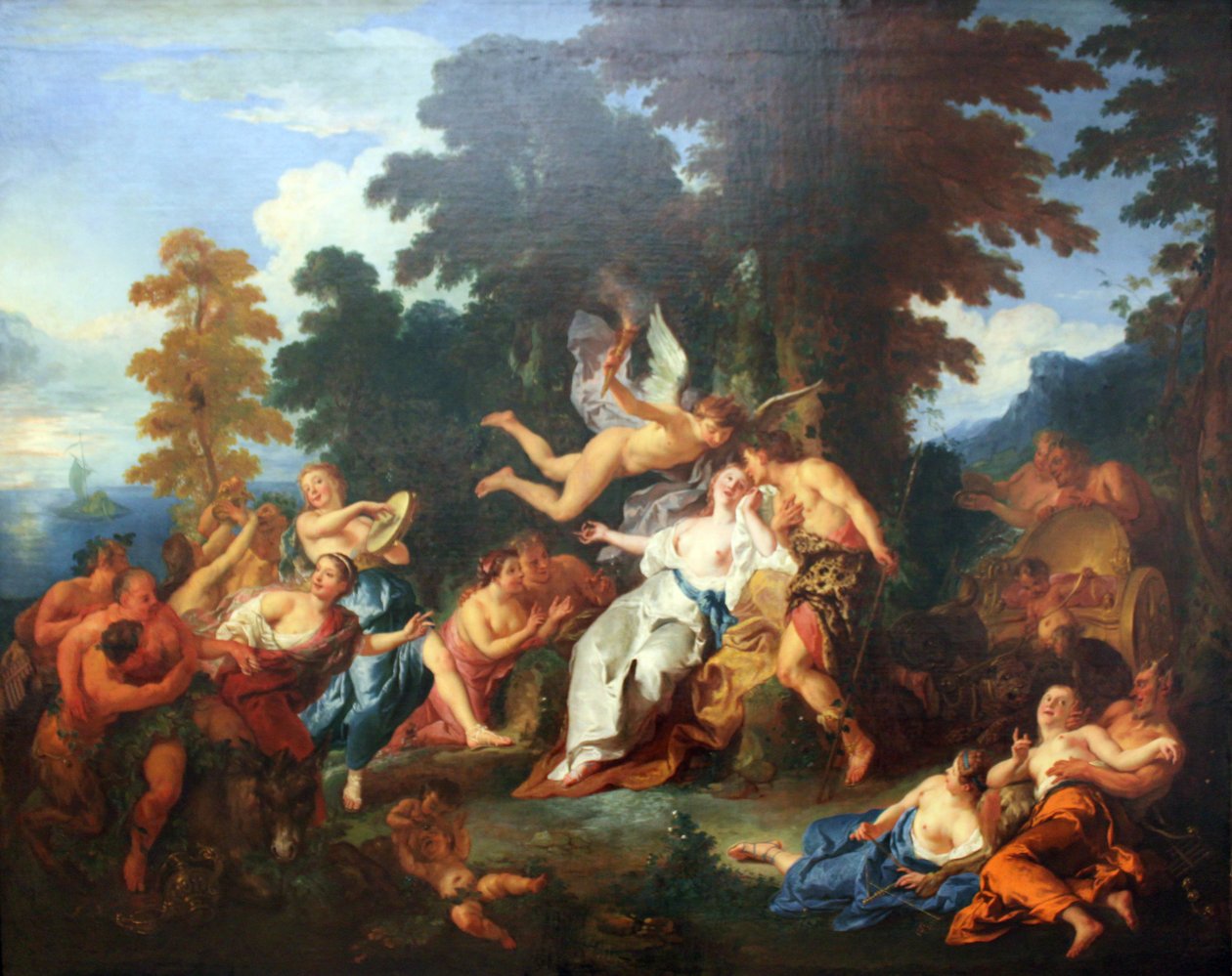 Bacchus en Ariadne door Jean François de Troy
