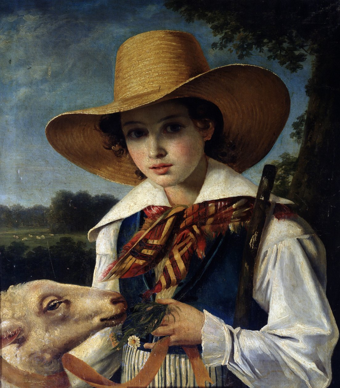 Portret van jonge Marius Peptipa, ca. 1837 door Jean Godechart