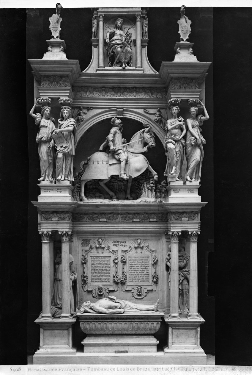 Reproductie van het graf van Louis de Breze (1477-1531) in de kathedraal van Rouen door Jean Goujon