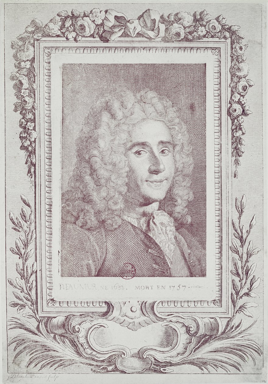 Rene Antoine Ferchault de Reaumur (1683-1757) door Jean Guillaume Blanchon