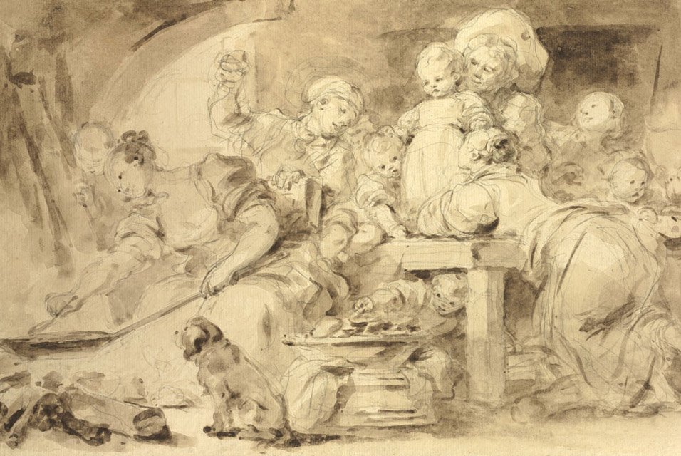De pannenkoekenmaker door Jean Honore Fragonard