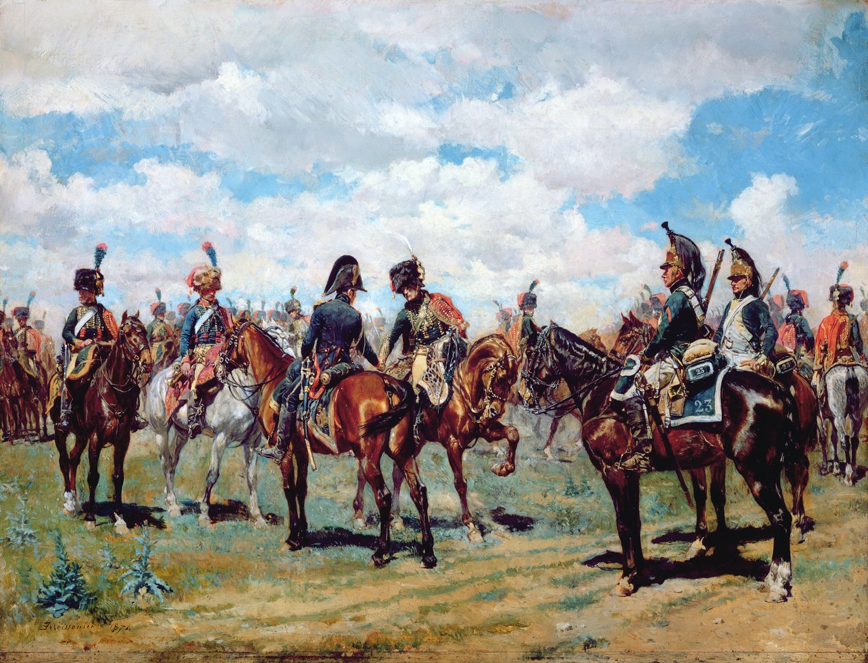 Soldaten te paard door Jean Louis Ernest Meissonier