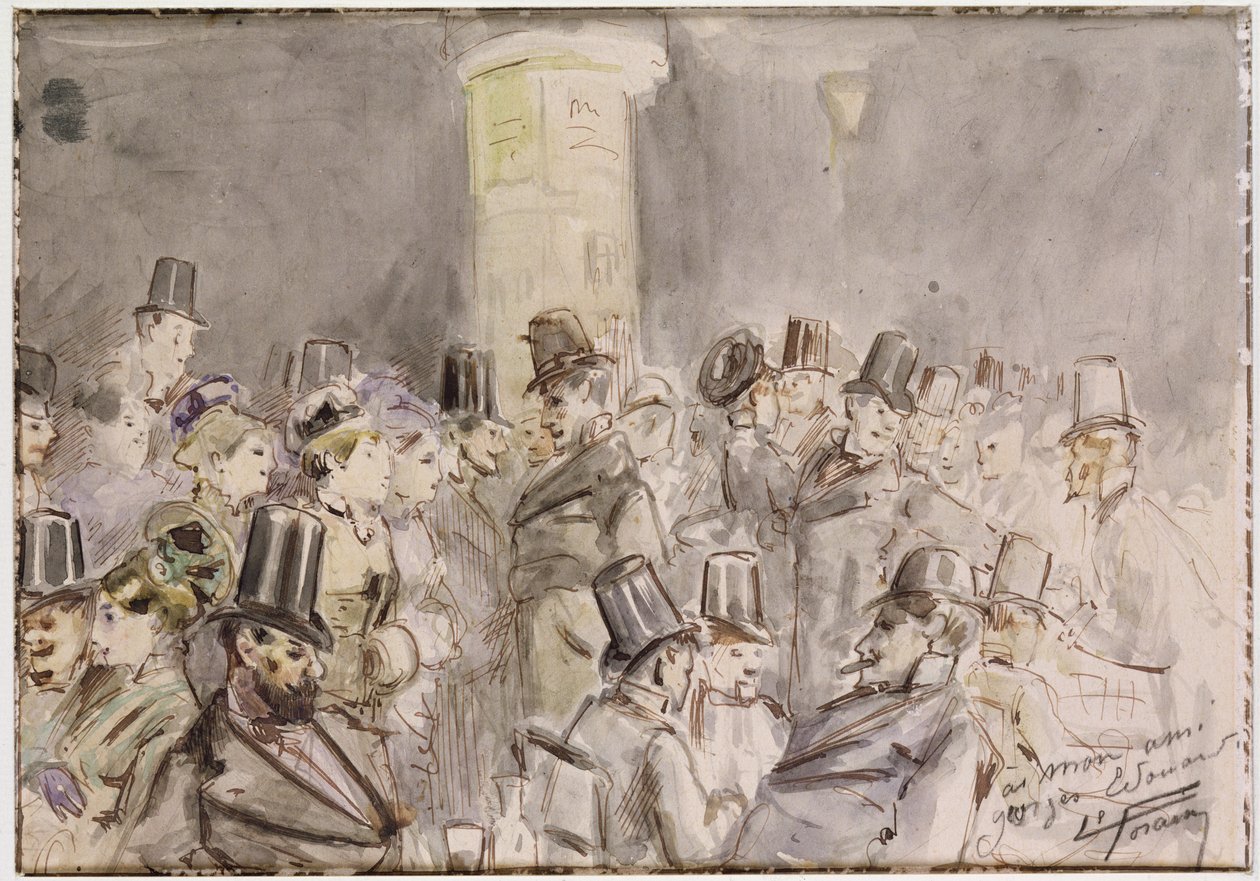 Een Parijse boulevard, 1880 door Jean Louis Forain