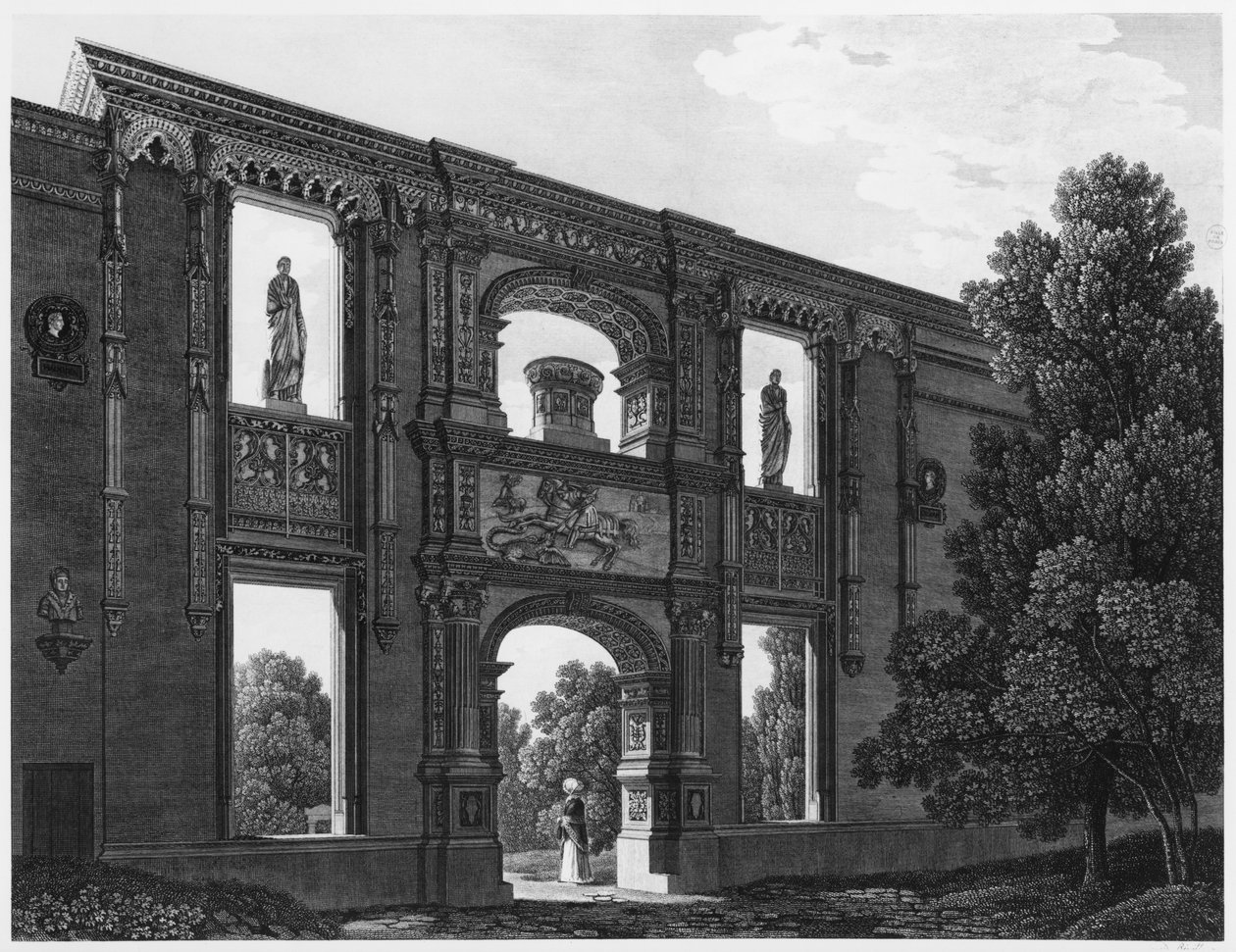 Boog van Gaillon, Musee des Monuments Francais, Parijs, illustratie uit 