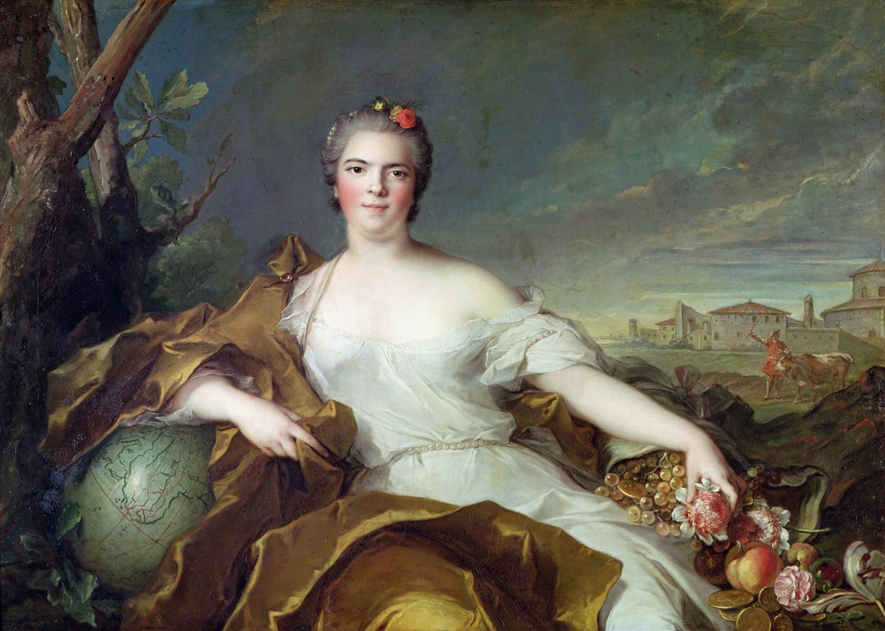 Louise-Elisabeth de France, als het element Aarde. 1750-1 door Jean Marc Nattier