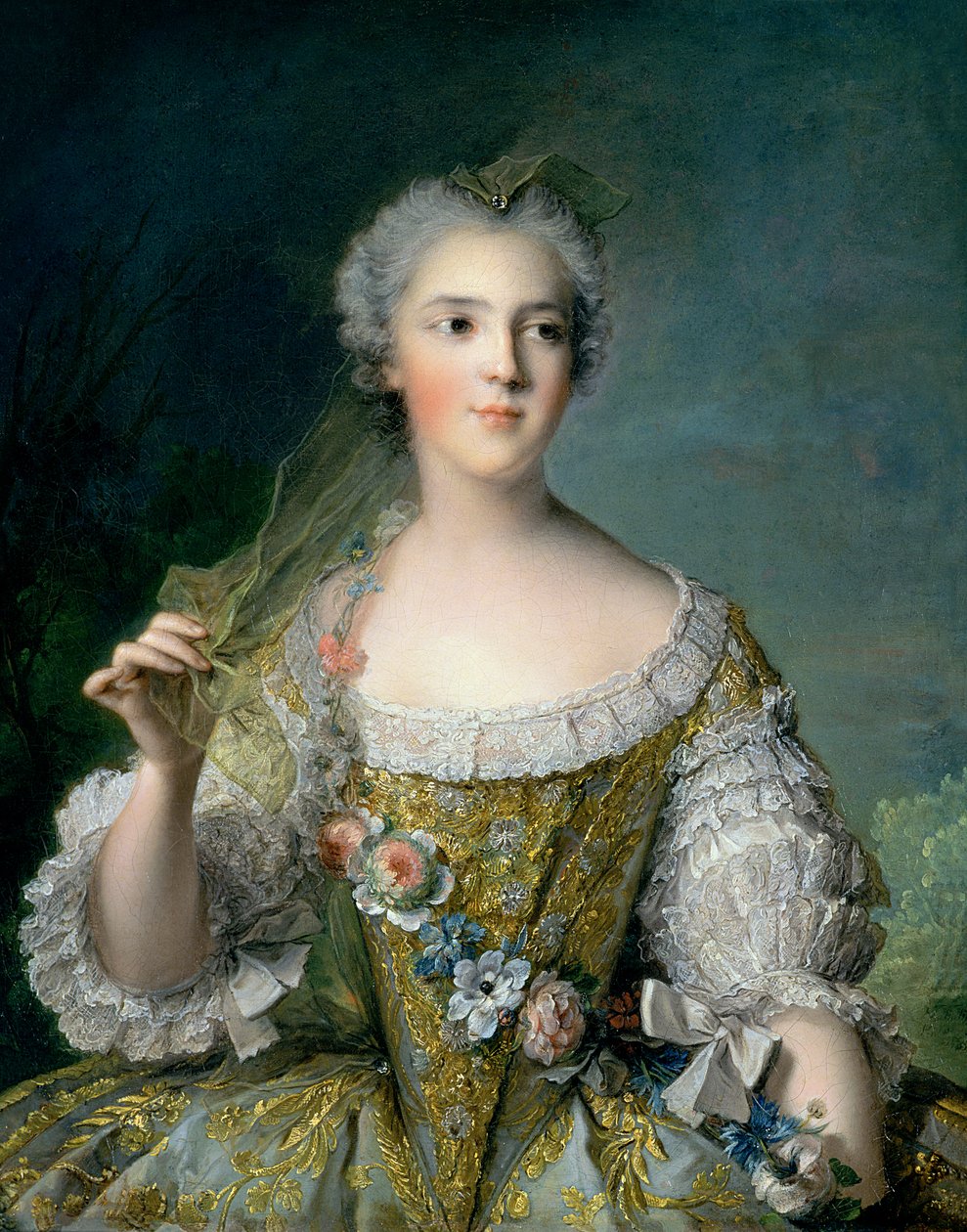 Portret van Madame Sophie (1734-82), dochter van Lodewijk XV, in Fontevrault, 1748 door Jean Marc Nattier