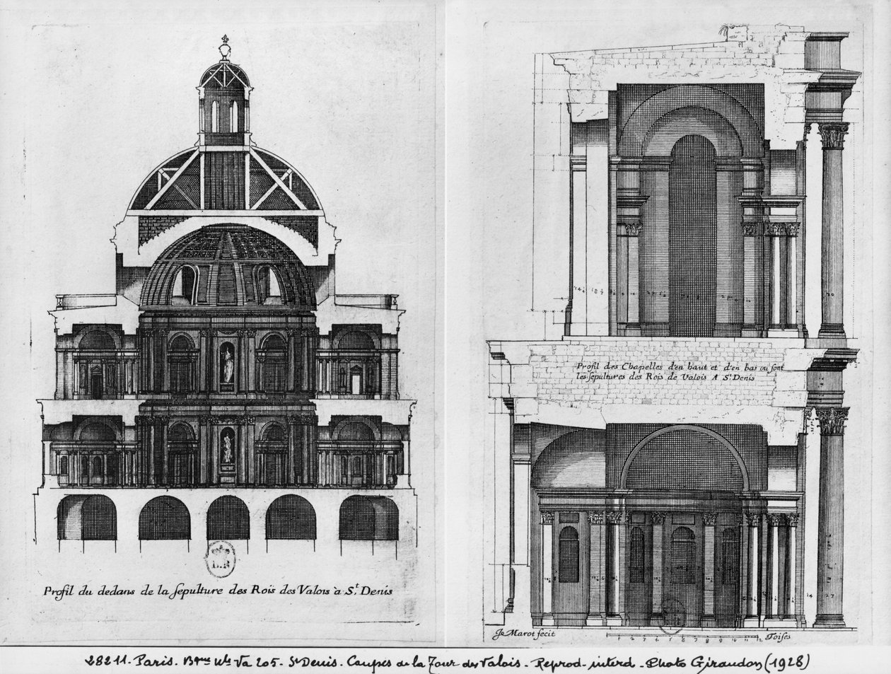 Basiliek Saint-Denis, de Valois Toren, c.1655 door Jean Marot