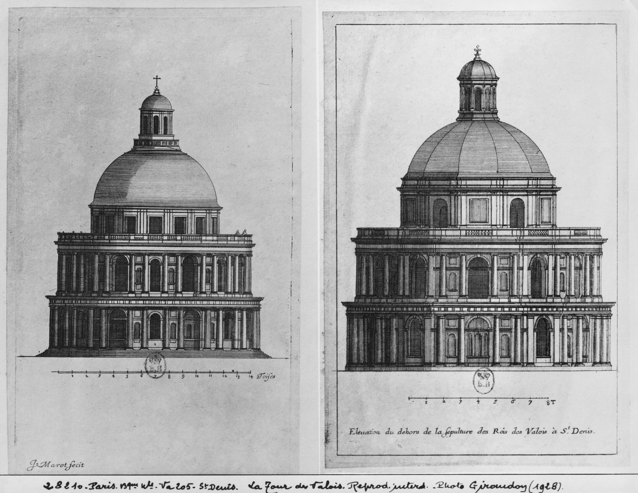 Basiliek Saint-Denis, de Valois-toren, ca. 1655 door Jean Marot