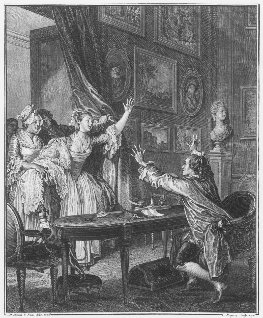 Het is een jongen, gegraveerd door Pierre Charles Baquoy (1759-1829) door Jean Michel the Younger Moreau