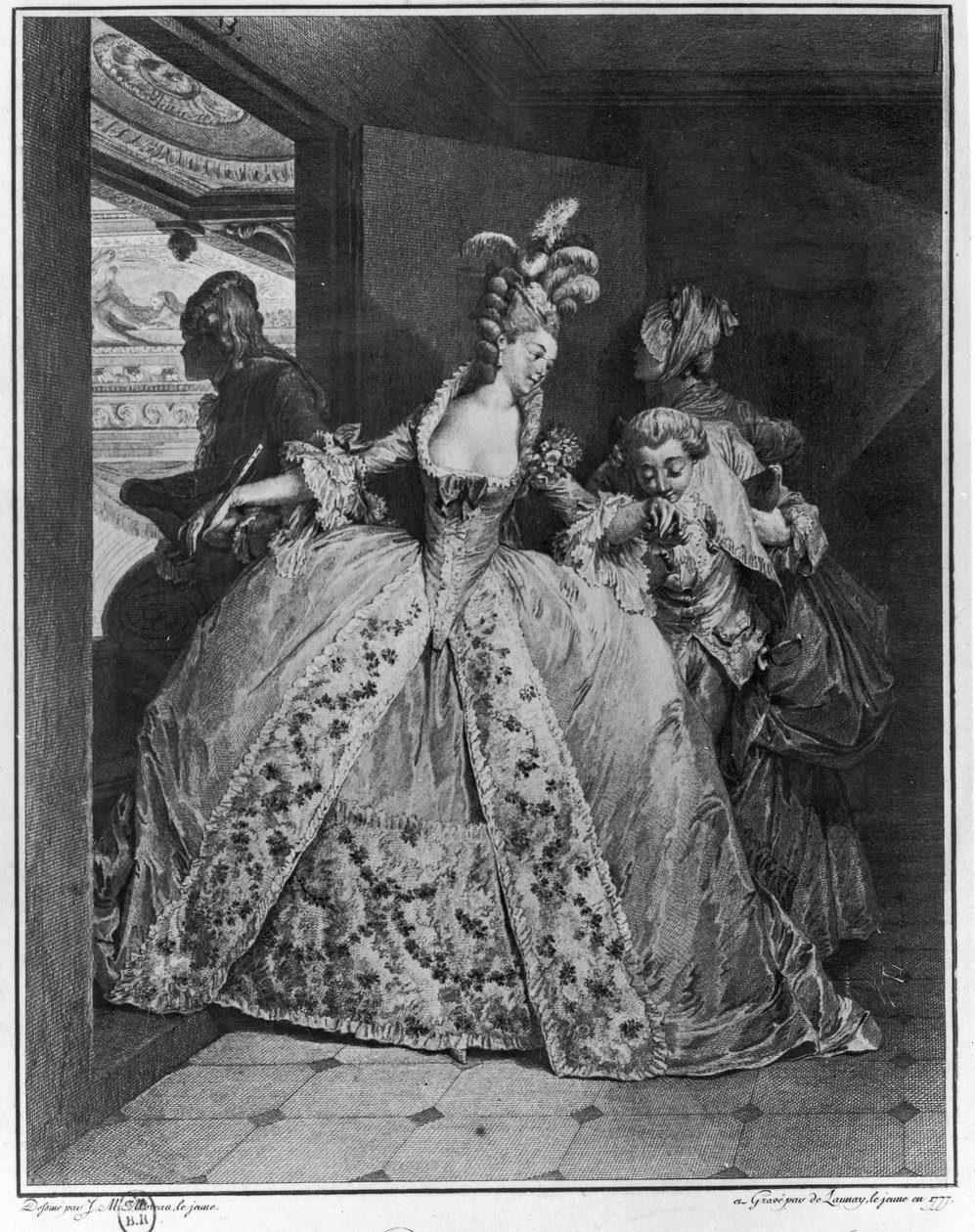 De Afscheidingen, 1777, gegraveerd door de Launey de Jongere door Jean Michel the Younger Moreau