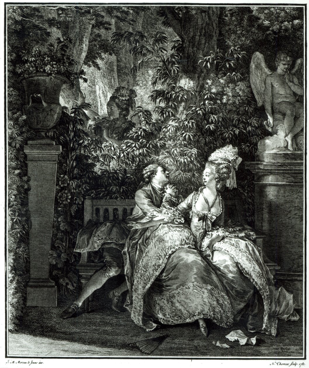 Ja of Nee 1781, gegraveerd door N. Thomas door Jean Michel the Younger Moreau