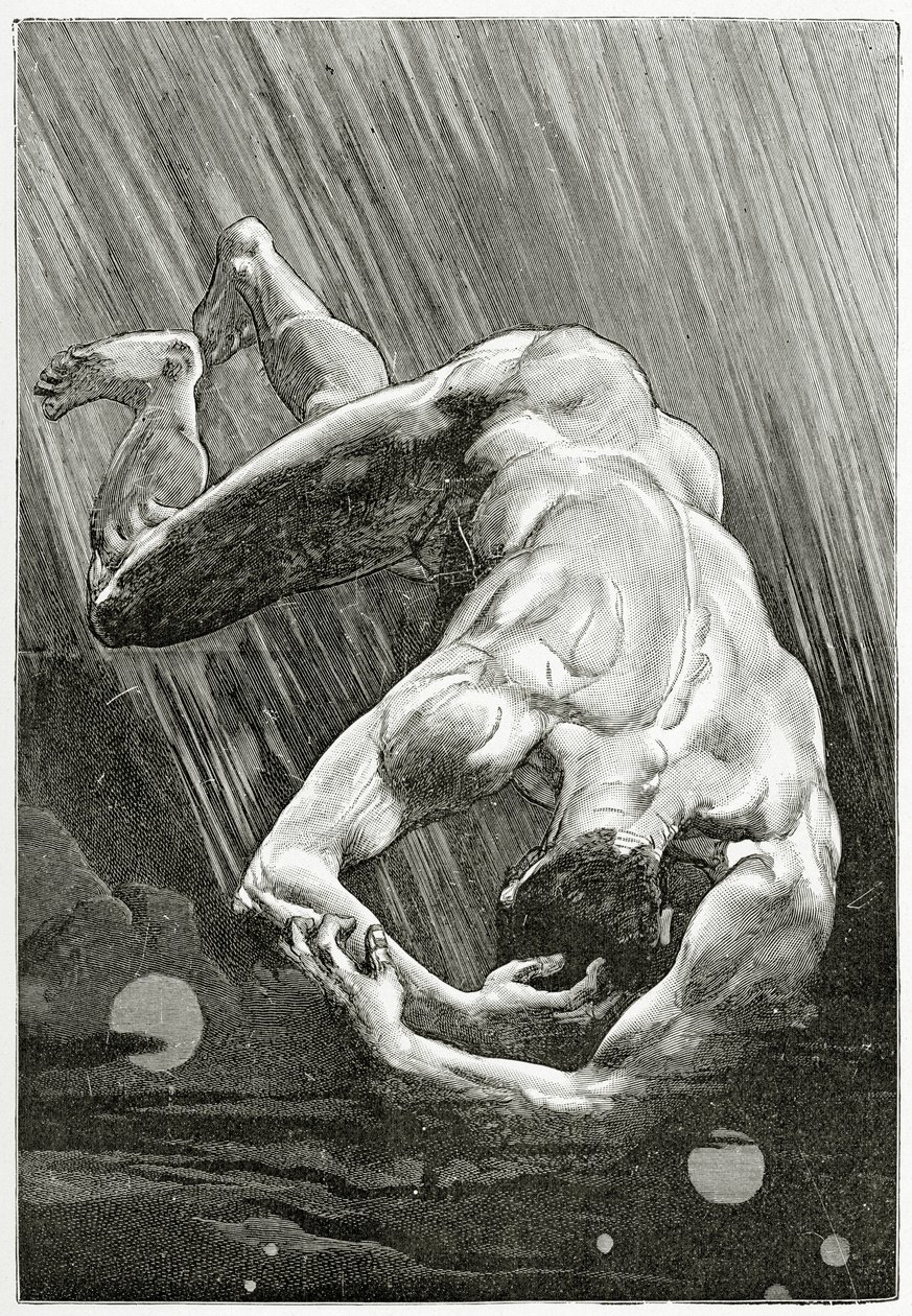 Het einde van Satan, 19e eeuw door Jean Paul Laurens