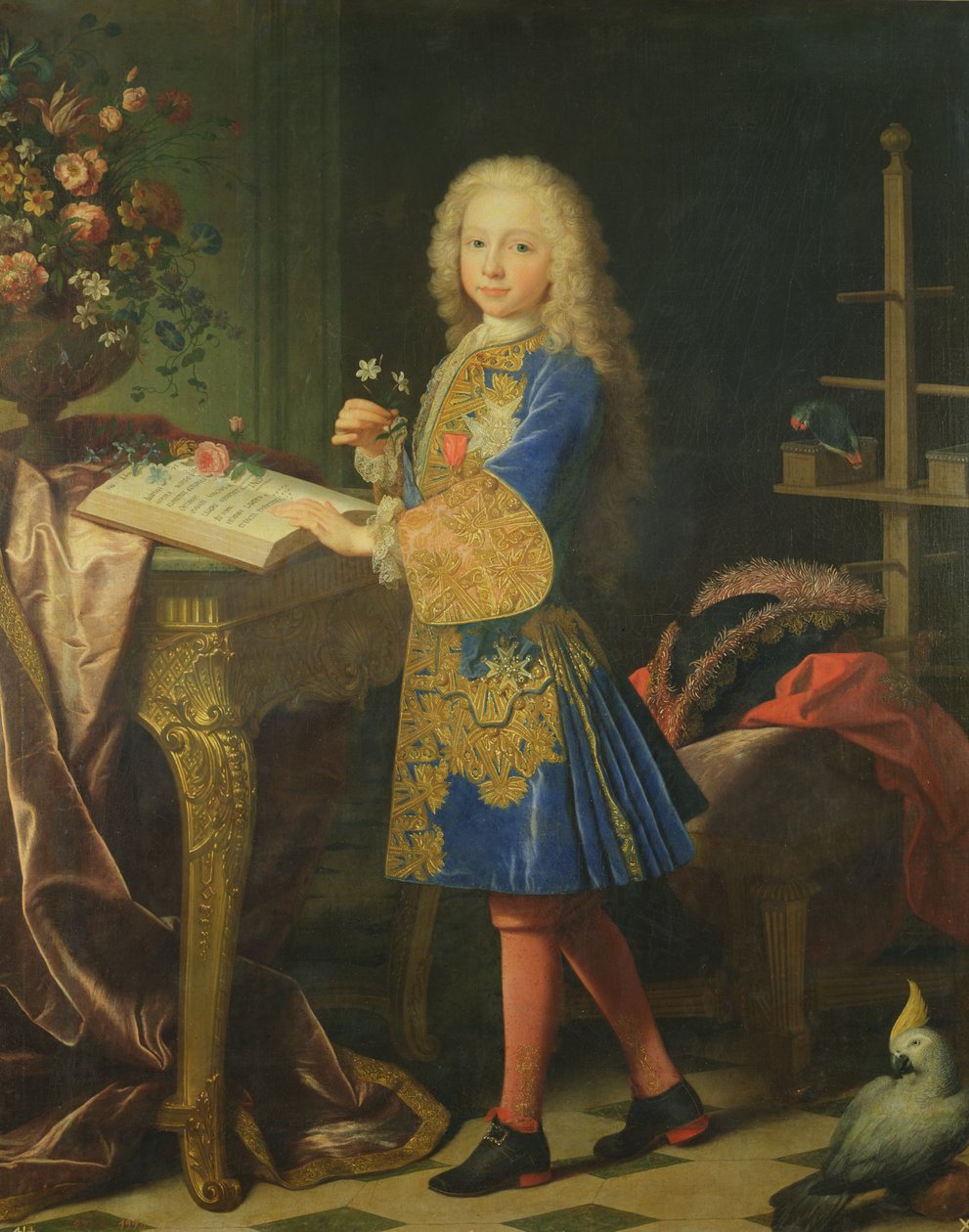 Karel III (1716-88) als Kind, 1725-35 door Jean Ranc