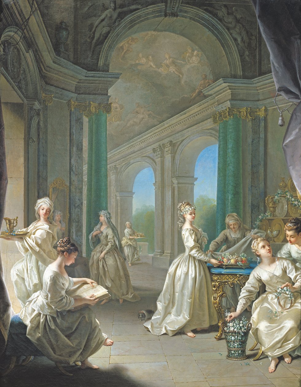 Moderne maagden, 1728 door Jean Raoux