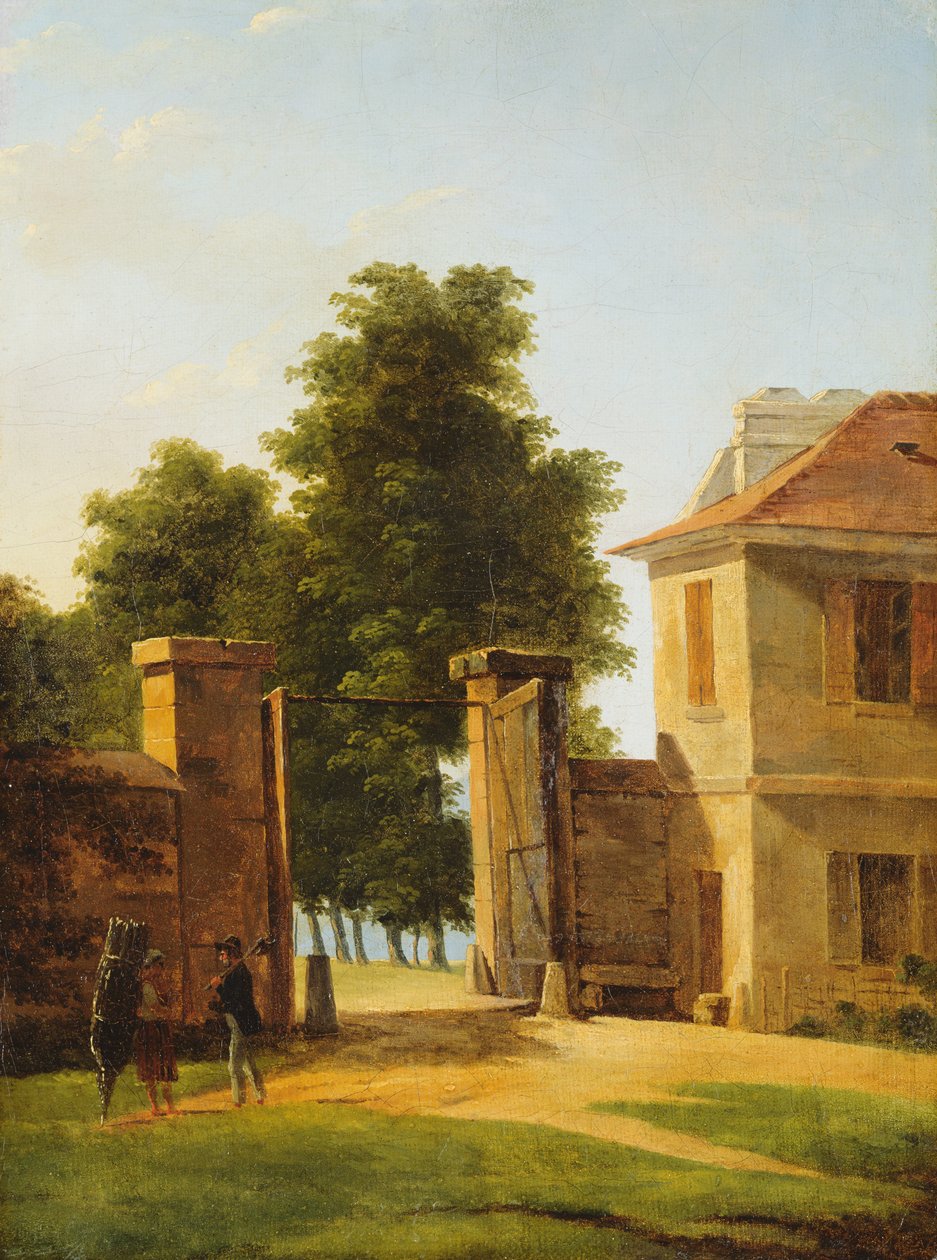 Ingang van het park bij Saint-Cloud, ca. 1810-12 door Jean Victor Bertin