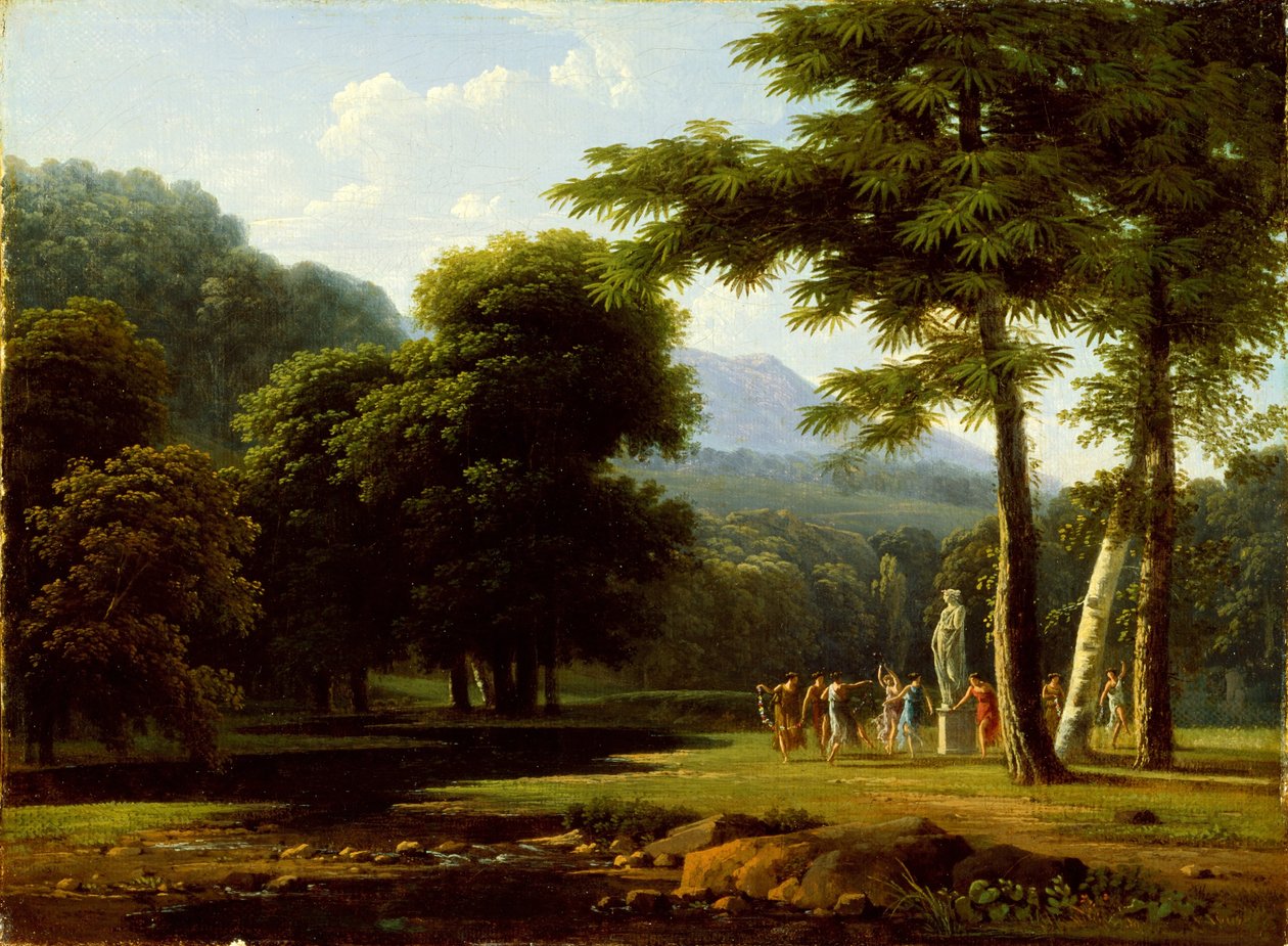 Landschap door Jean Victor Bertin