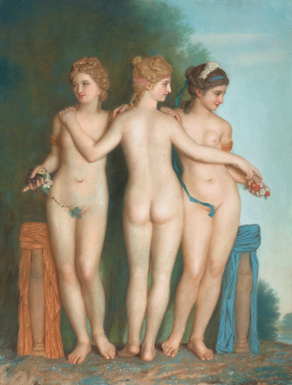 De Drie Gratiën door Jean Étienne Liotard