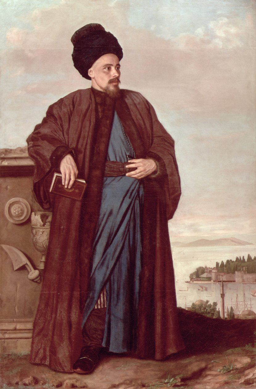 Richard Pococke in oosterse kleding, 1738 door Jean Étienne Liotard