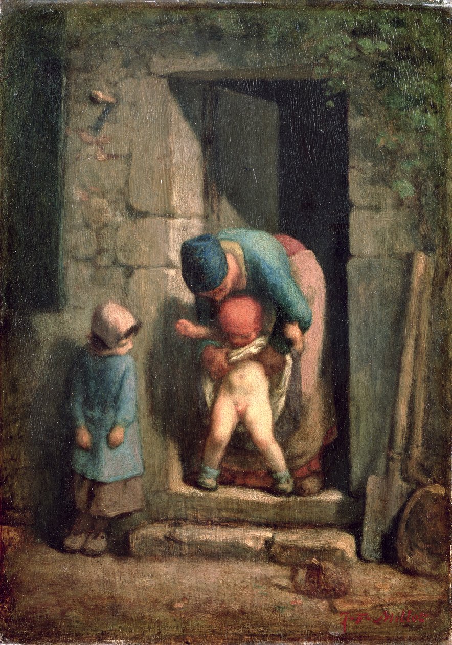 Moederlijke Zorg, 1855-57 door Jean Francois Millet