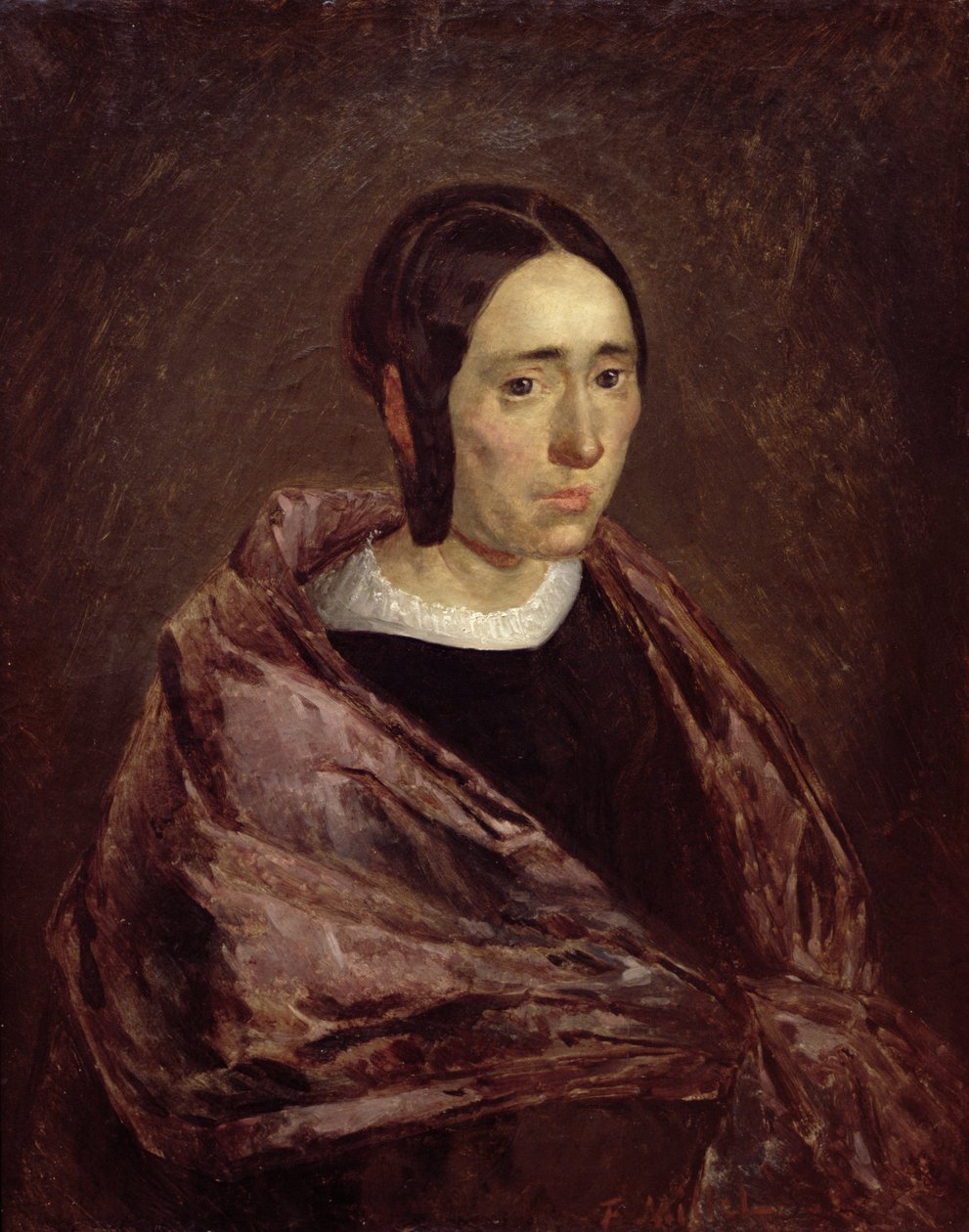 Portret van Catherine Roumy door Jean Francois Millet