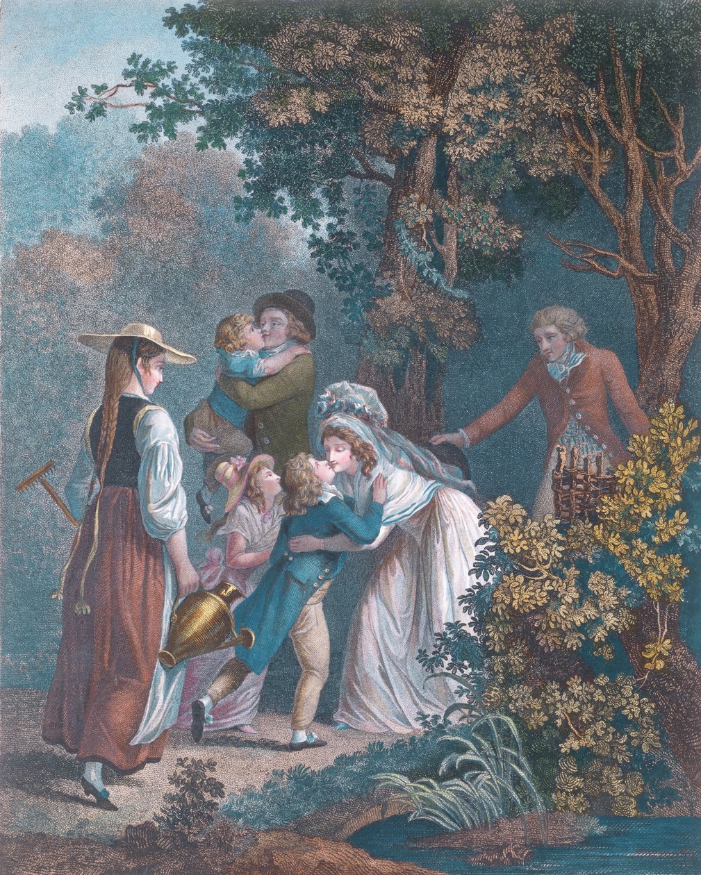 Elysium, gegraveerd door Augustin Le Grand door Jean Frederic Schall