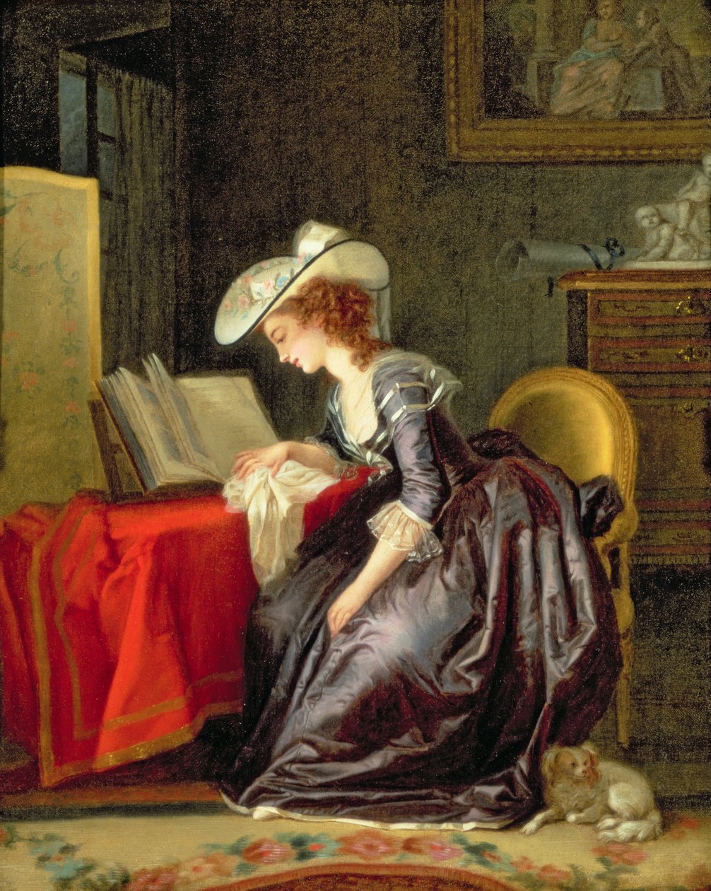 Vrouw die een Boek Leest door Jean Frederic Schall