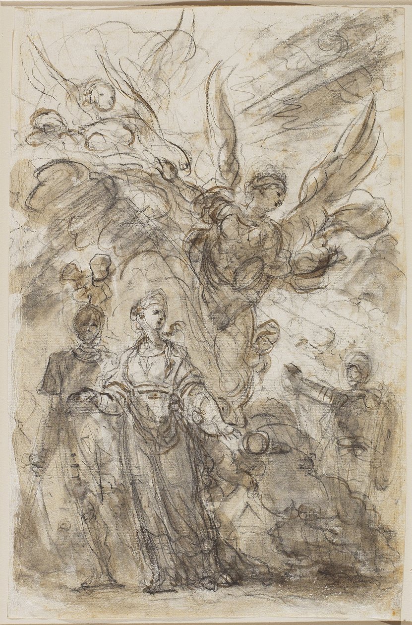 Karel de Grote leidt Angelica weg van Roland, c.1785 door Jean Honore Fragonard