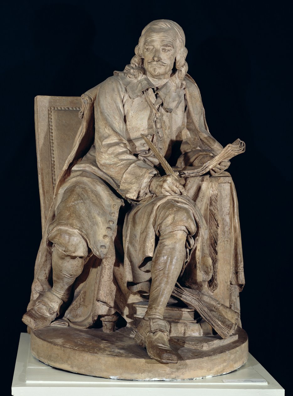 Pierre Corneille Zittend door Jean Jacques Caffieri