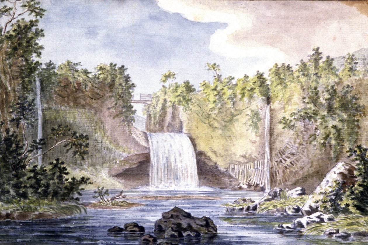 Rotswaterval op Réunion door Jean Joseph Patu de Rosemont