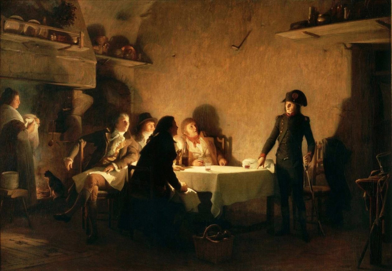 Het avondmaal van Beaucaire, 28 juli 1793 door Jean Jules Antoine Lecomte du Nouy