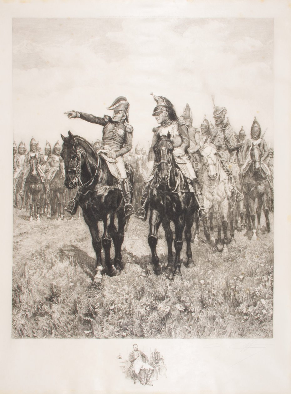 Staf bij Austerlitz, gegraveerd door C. Coppier door Jean Louis Ernest Meissonier