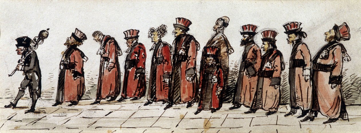Doktersparade, tekening door Charcot. door Jean Martin Charcot