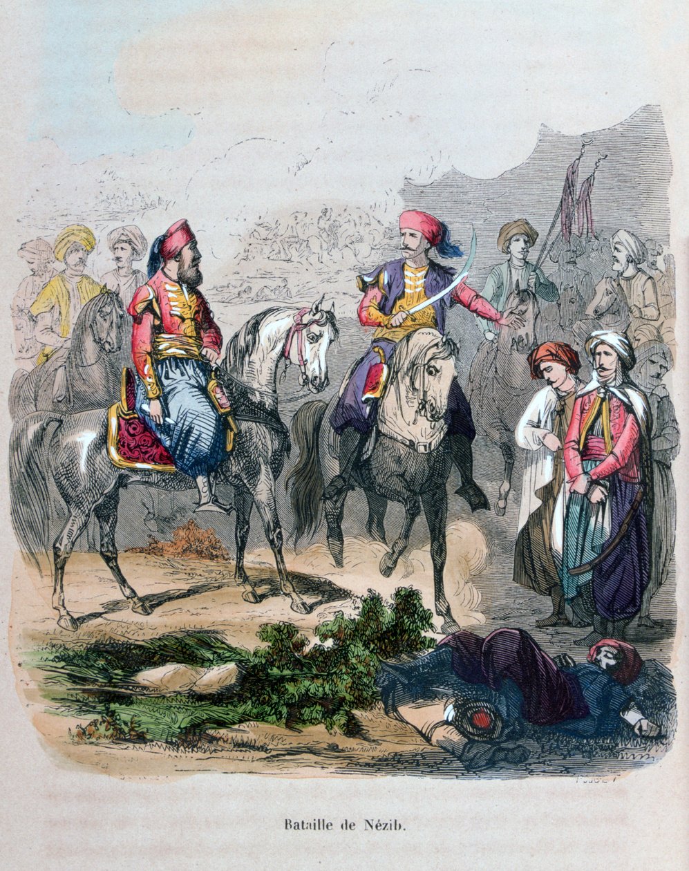 Slag bij Nezib, 1839 1847 door Jean Adolphe Beauce