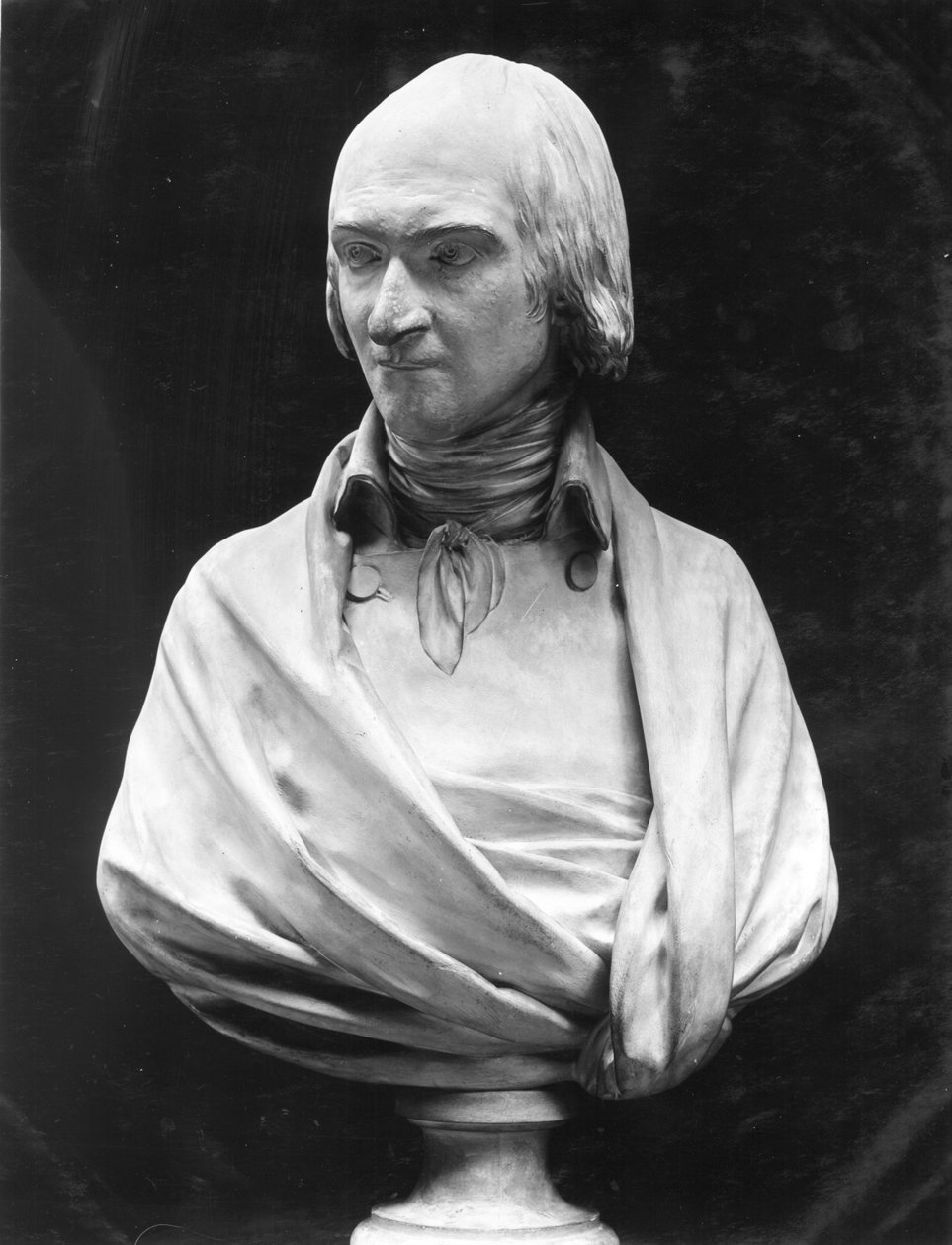 Adrien Duquesnoy (gips) door Jean Antoine Houdon