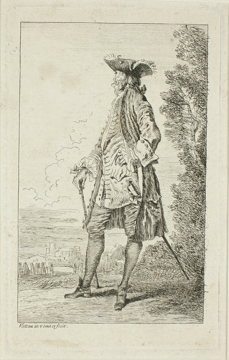 Modefiguren door Jean Antoine Watteau